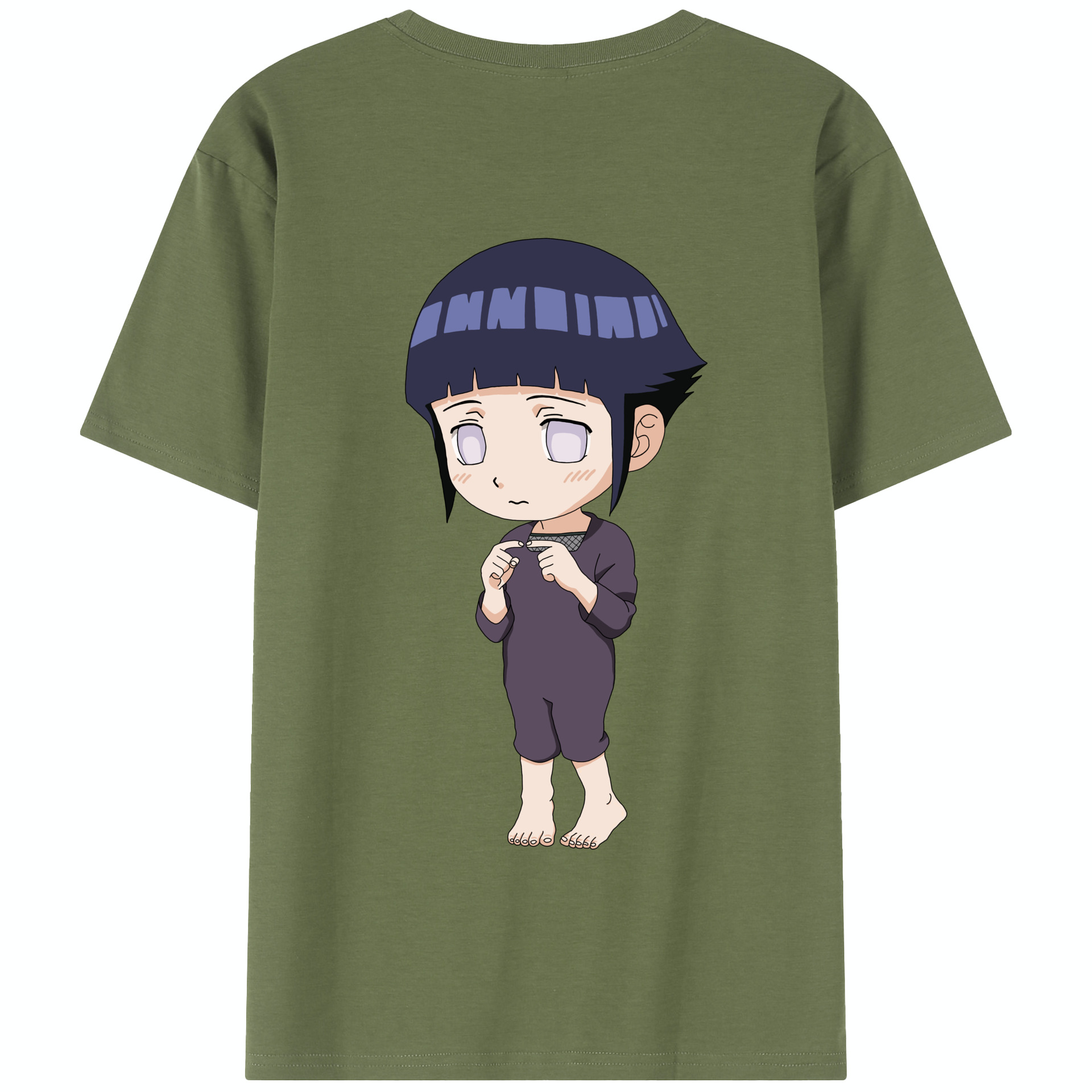 （画像用） NARUTO -ナルト- 日向ヒナタ Hyūga Hinata 綿100％半袖Tシャツ（背面プリント）